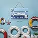 Homemaxs Welcome Sign, Beach Decor Wall Decor Premium Solid Wooden 16.5