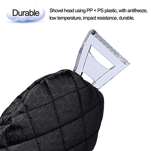 Ice Scraper Mitt Snow Brushes Snow Scrapers for Car Warm Snow Gloves Waterproof Snow Shovel Auto Snow Brush Auto Ice Scraper Scratch Free Auto Snow Removal Shovel Glove Black