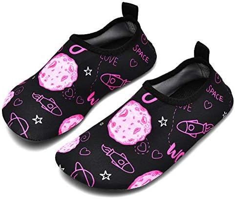 QTMS Kids Boys Girls Water Shoes Barefoot Quick Dry Aqua Socks Swim Shoes (Toddler/Little Kid/Big Kid)