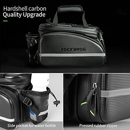 ROCKBROS Bike Rack Bag Trunk Bag Waterproof Carbon Leather Bicycle Rear