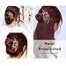 eKoi - Korean Palace Tradition Collection - Retro Vintage Color Rhinestone Hair Pieces Stick Barrette Alligator Clip Snap Ornament Pin Accessory Band for Women Girl (Flower Hair Comb)