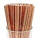 Just Artifacts Decorative Paper Straws 100pcs Solid Color Pattern - Metallic Rose Gold - Click For More Colors! Paper Straws and Décor for Birthdays, Weddings, Baby Showers and Life Celebrations!