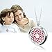 Maromalife Diffuser Necklace Aromatherapy Essential Oil Diffuser Necklace Stainless Steel Flower Locket Pendant with 10 Colors Refill Pads