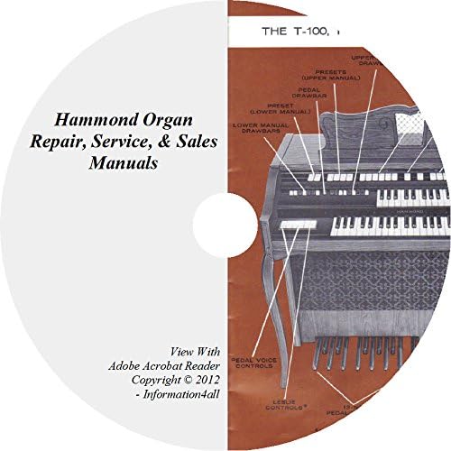 Hammond Organ, Repair, Restoration, Guides, Service, Manuals, Ultimate Library – 22 Books on DVD DVD-ROM – January 1, 2012