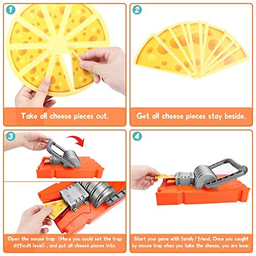 Mouse Trap Game for Kids Ages 5+, Fun Reaction Mousetrap Game with 3