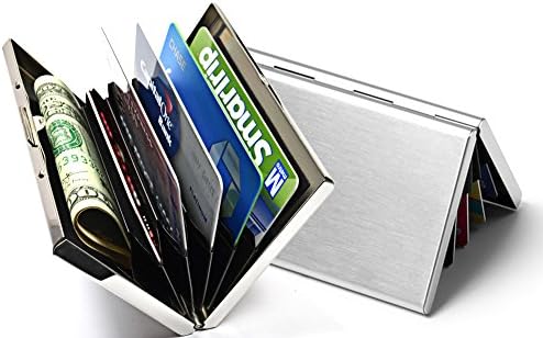 Stainless Steel RFID Blocking Credit Card Wallet Case Holder Slim & Stylish Design for Men & Women