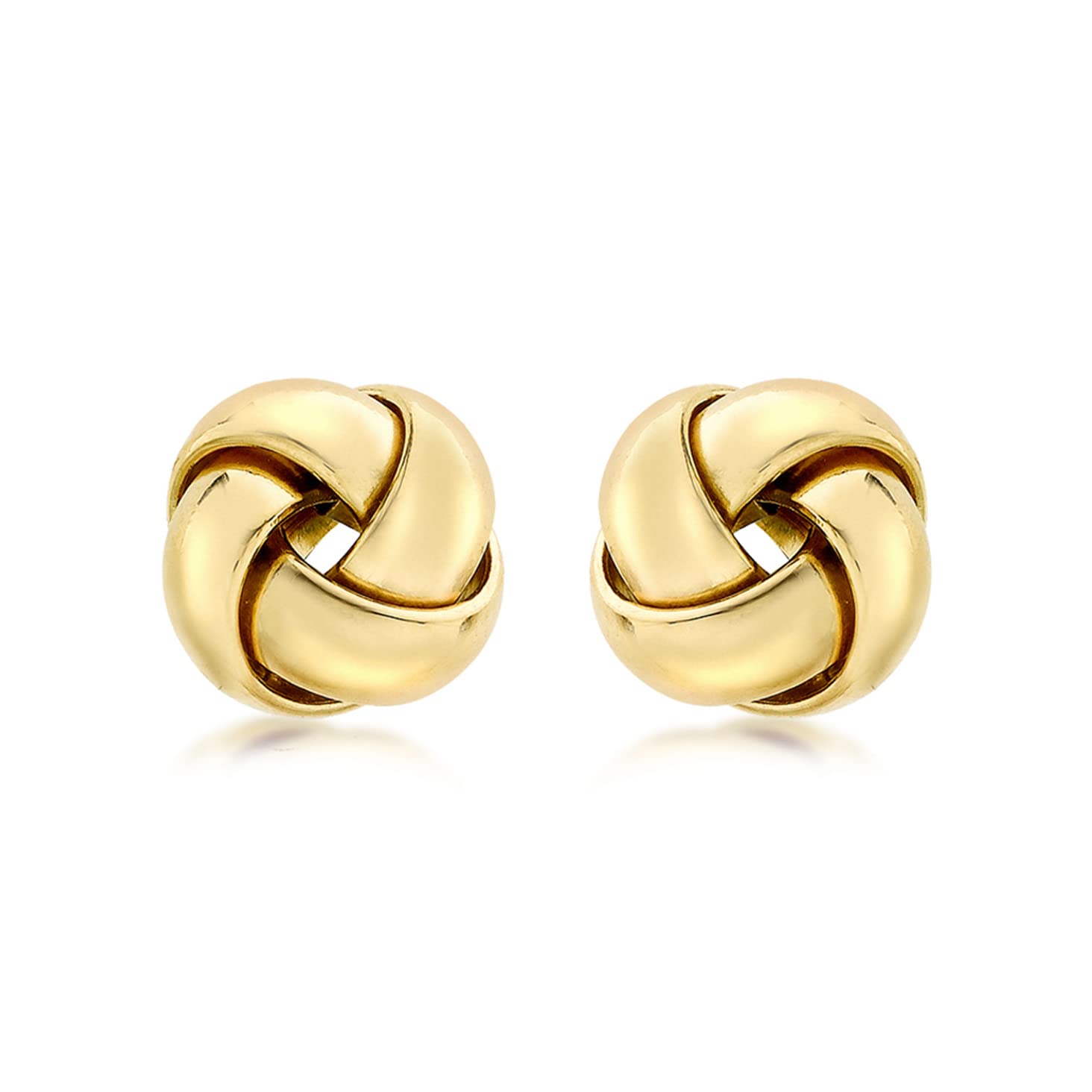 CARISSIMA Women's 18 ct Yellow Gold 10 mm Four Way Knot Stud Earrings