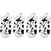 KESYOO 2 Pairs Cow Socks Women’s Socks Cows Cow Stuff Low Cut Short Animal Print Girls Cow Print Low Cut for Women Cotton Ankle Casual Miss Printing
