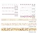 Valentine's Day Gifts SUBCLUSTER Set of 12,Rose Gold Foil Washi Tape Set Gold Stickers Collection for DIY Scrapbooking Bullet Journal, Planner, Arts & Craft Gift Wrapping Tapes 12 Rolls
