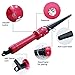 Ceramic Conical Curling Wand,Tapered Clipless Curling Iron with 1/2 inch to 1 inch Barrel- Professional Salon Performance Fast Heat-up Hair Curler with Tourmaline Negative Ion Technology, Pink