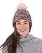 Beanie for Women Pom Pom Beanie Hat Warm Knit Baggy Hat Headwear,Mix Yellow