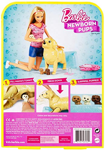 2 Barbie+Newborn+Pups+Doll+Blonde