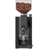 Eureka Mignon Silenzio Espresso Grinder, Black, 55mm | Silent Technology, Stepless, Timed Dosing