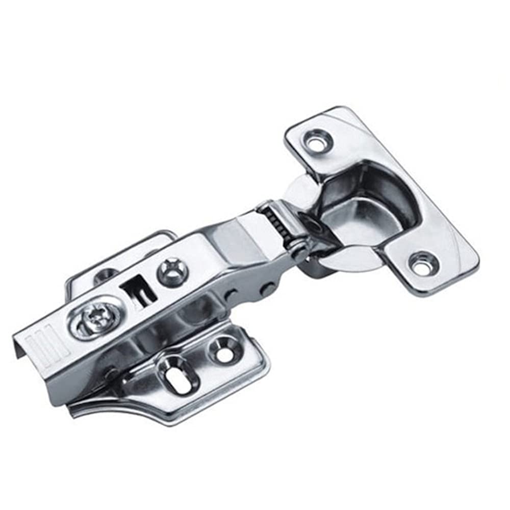 Merriway BH07377 (10 Pcs) Soft Closing Clip-On Kitchen Cabinet Wardrobe Hinges, Zinc Plated, Half Overlay 35mm 95 Degree - Pack of 10 Pieces
