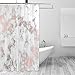 ALAZA Pink Gold Marble Shower Curtain Waterproof Polyester Bath Curtian with Hooks 72x72 Inch