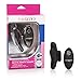 CalExotics Lock-N-Play Remote Petite Panty Teaser, Rechargeable 12-Function Waterproof Silicone Clitoral Vibrator Securely Attached on Panty Black SE-0077-50-3