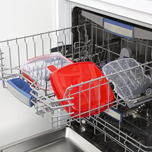 Sistema Microwave Collection Plate with Removable Steaming Rack, Large