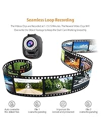 iGOKU Dash Cam 1080P Full HD Mini Grabador de conducción de automóviles Pantalla LCD de 1.5 "140 ° Gran angular, Sensor G, Grabación de bucle, WDR, Detección de movimiento, Visión nocturna, Monitoreo de estacionamiento