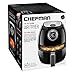 Chefman 3.6 Quart Air Fryer Oven with Space Saving Flat Basket, Oil Free Hot Airfryer w/ 60 Minute Timer & Auto Shut Off, Dishwasher Safe Parts, BPA-Free, Black