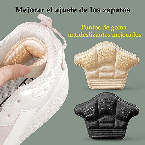 YEELEWO 12PCS Plantillas Para Zapatos, Almohadillas de Talón para Zapatos Sueltos, Plantillas para Zapatos Tacones Protector, Talonera autoadhesiva, Adecuado para calzado deportivo de hombre y mujer, zapatos de cuero, tacones altos, etc.