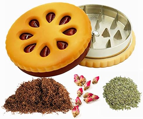 Biscuit Design Herb Grinder Tobacco Metal Grinder Smoke Herbal Herb Crusher Hand Magnetic Smoking Pipes
