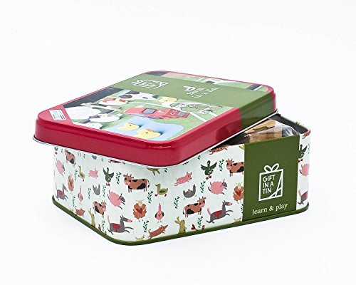 Farm Set In A Tin With Animals, Buildings & Play Mat