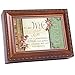 Cottage Garden to My Wife Love Eternal Woodgrain Rope Trim Jewelry Music Box Plays Unchained Melody