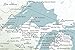 North America Ski Resorts Map 24x36 Poster (Natural Earth)