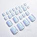 CoolNail Hot Chameleon Fake Toenails 24pcs White Purple Green Light Metallic Mirror False Toe Nail For Foot Full Cover Toe Nails