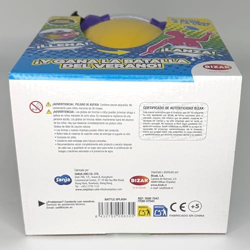 O Insuflador de Balões de Água Battle Splash enche e infla 4 balões de cada vez, um depósito de 1,5 L, inclui 100 balões, estação portátil para jogos aquáticos na praia, piscina e jardim (35007543)