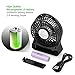 OPOLAR Rechargeable Handheld Mini USB Fan, Desk and Outdoor Fan,with 2200mAh Battery and Side Light-Black (3 Settings, 3.9ft Cable) for Travel, Home and Office-F101B