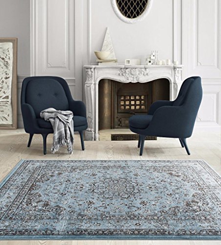 3212 Distressed Blue 5'2x7'2 Area Rug Carpet Large New