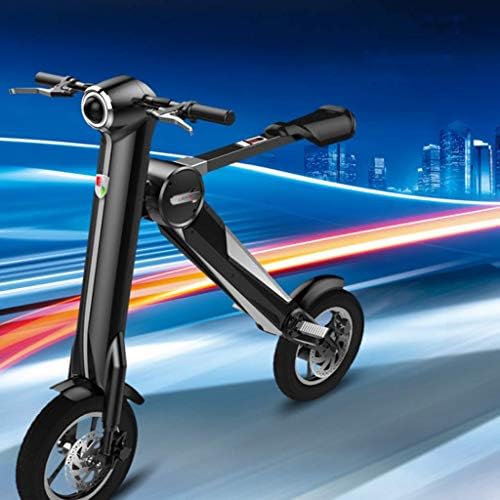 DEPTH Electric Bike 36V with Removable Large Capacity Lithium-Ion Battery Bicycle 12In Wheel 250W Motors Speed Up To 30Km/H Folding Portable Smart E-Bike Motorized Scooter