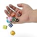 50-Pack Solid 6-Sided Game Dice, 10 Sets of Vintage Colors, 16mm Dice for Board Games and Teaching Math by Brybelly