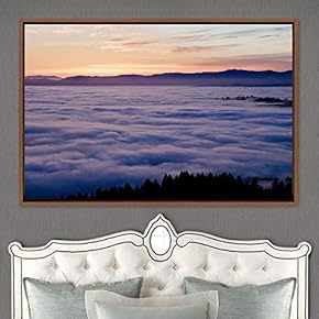 signwin Framed Canvas Wall Art Mountainscape Aerial Dramatic...