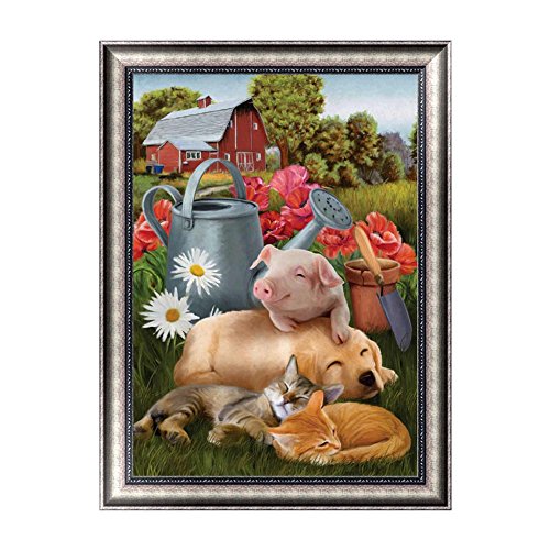 Chige DIY 5D Diamond Painting Kit, Cross Stitch Craft Kits Rhinestone Embroidery Wall Stickers Pasted Picture Drawing for Living Room Craft Home Wall Decor (Christian - 7) (Animal) - Thumbnail 7