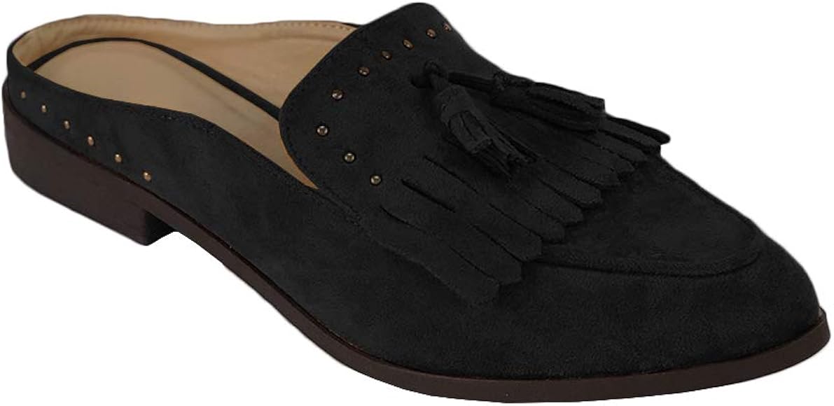 pointed suede loafers