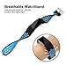 iGK Silicone Replacement Bands Compatible for Fitbit Charge 2, Adjustable Breathable Sport Strap Smartwatch Fitness Wristband with Air Holes Blue Small