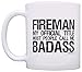 Firefighter Gifts Fireman Official Title Call Me Badass Father's Day Gift Coffee Mug Tea Cup White