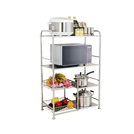 CBDGD Estante De La Cocina 4 Capas De Acero Inoxidable Horno De ...