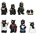 Slifka Sales Company 8 Piece Black Bear Figurines Resin Nativity Set