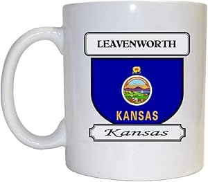 Taza De Porcelana Leavenworth Kansas (Ks) Aniversario De La Ciudad Taza