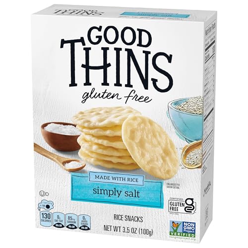 GOOD THINS SIMPLY SALT RICE SNACKS GLUTEN FREE CRACKERS, SNACK CRACKERS, 3.5 OZ