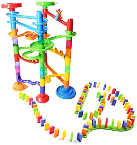 Marble Race Toys Tornado Domino Play Set for Kids Building and Stacking Construction Blocks Fun and Educational Marble Run Set Great Gift for Boys and Girls 3+ (85 Pcs)