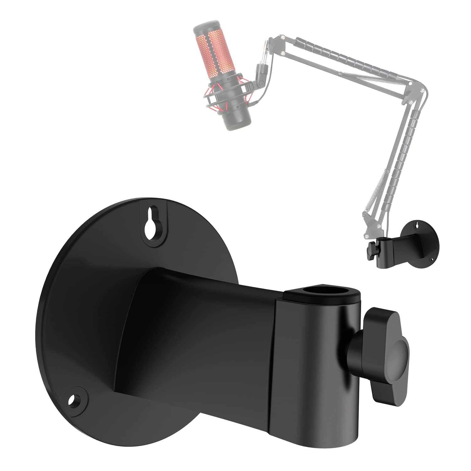 Photo 1 of ***JUST THE BLACK PORTION IS INCLUDED***YOUSHARES Wall Mount Boom Arm - Microphone Holder for Stand, Vertical Surface Mount and Freely Swiveling Metal Clip Suitable for Saving Desk Space, Mic Stand Accessories