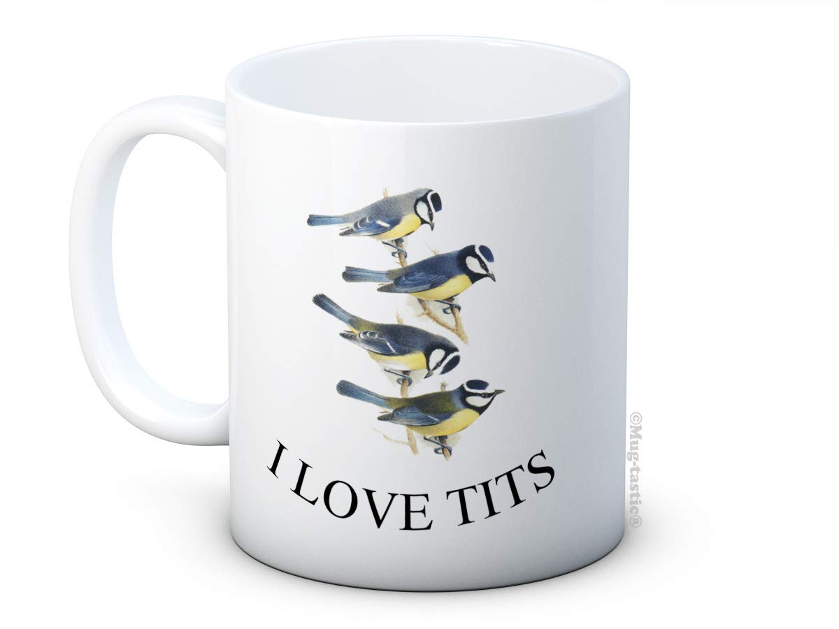 I Love Tits - Bird Lover's Ceramic Coffee Mug