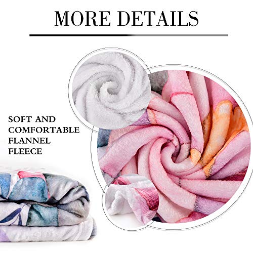 QH 60 x 80 Inch Two Beautiful Horse Pattern Super Soft Throw Blanket for Bed Sofa Lightweight Blanket for All Seasons - Thumbnail 2
