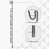 ANSIO Steel Fencing Pins 1.2m Long 8mm Thick Shepherds Crook Head Pack of 10 view 4