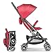 besrey Lightweight Stroller Airplane Stroller Compact Buggy One Step Design for Opening & Folding Easily get on Plane - Red