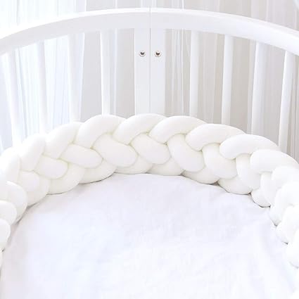 Hpera La Tresse Tour De Lit Tresse Tresse Tour De Lit Bebe Tresse Tour De Lit Bebe Blanc Noue Oreiller Anti Collision Oreiller Sommeil Pare Chocs Quatre Brin Oreiller Longue Nouee Oreiller White 1m Amazon Fr Cuisine